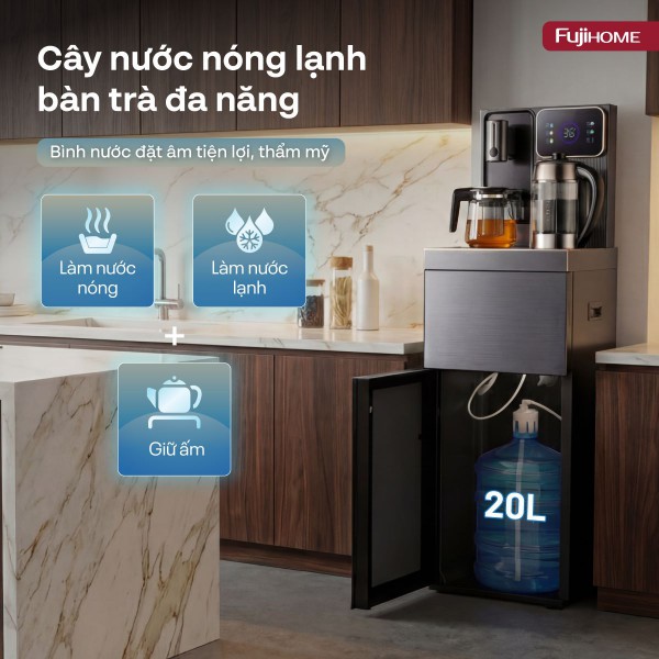 Cây nước nóng lạnh bàn trà Fujihome TB241N-UV bình nước đặt âm