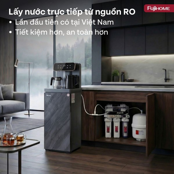 Cây nước nóng lạnh bàn trà Fujihome TB243AN kết nối máy lọc nước