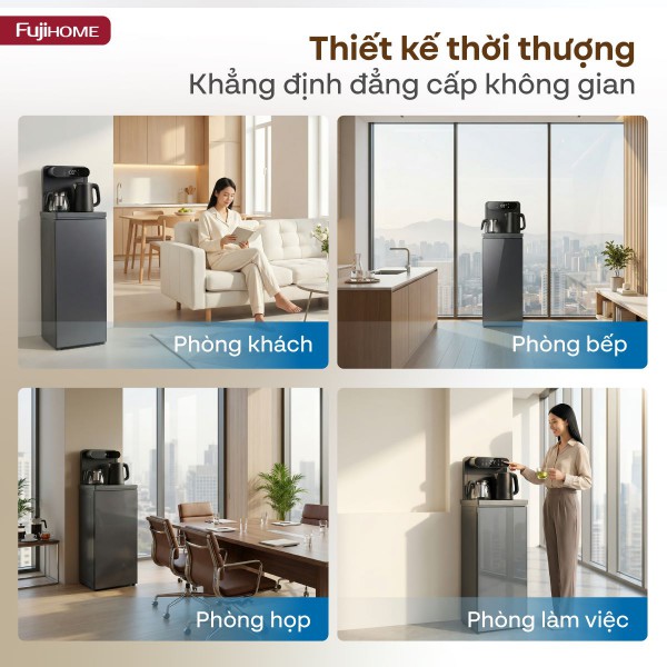 Cây nước nóng lạnh bàn trà Fujihome TB392N thiết kế hiện đại