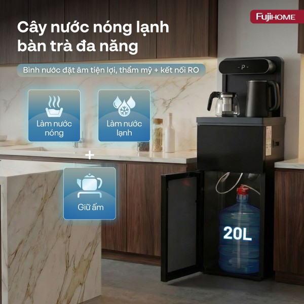 Cây nước nóng lạnh bàn trà Fujihome TB392N bình đặt âm