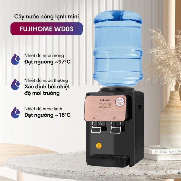Cây nước nóng lạnh Fujihome WD03E để bàn