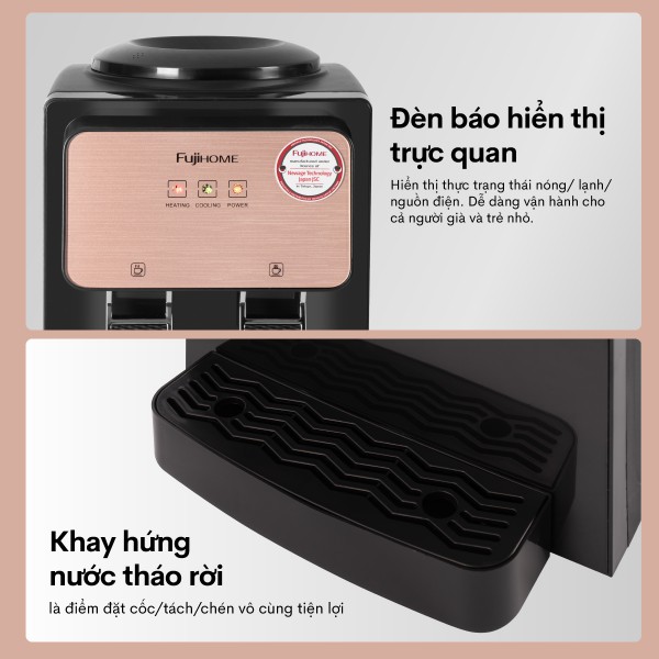 Cây nước nóng lạnh Fujihome WD03E để bàn