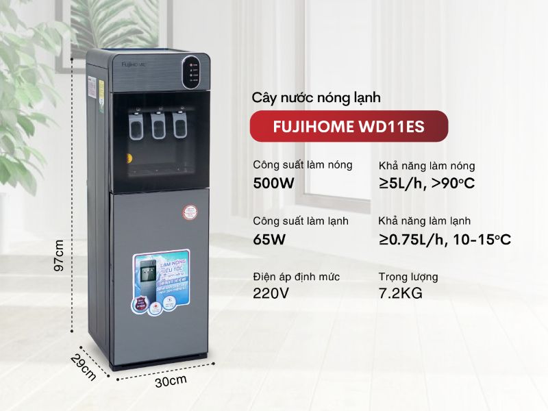 Cây nước nóng lạnh Fujihome WD11ES âm bình