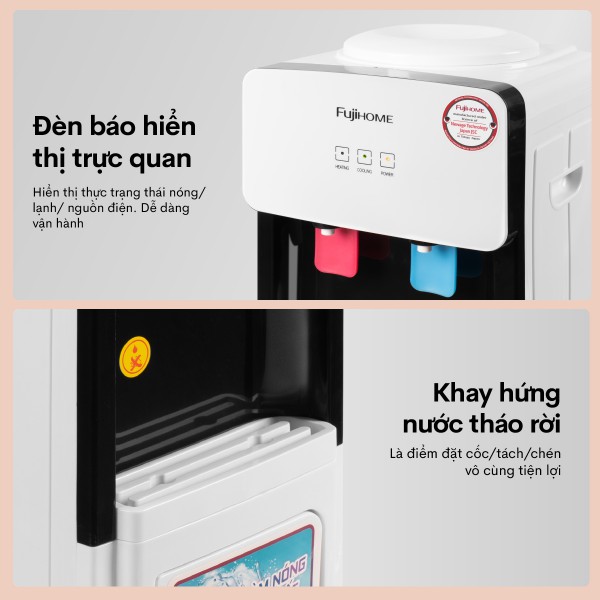 Cây nước nóng lạnh Fujihome WD2002E úp bình