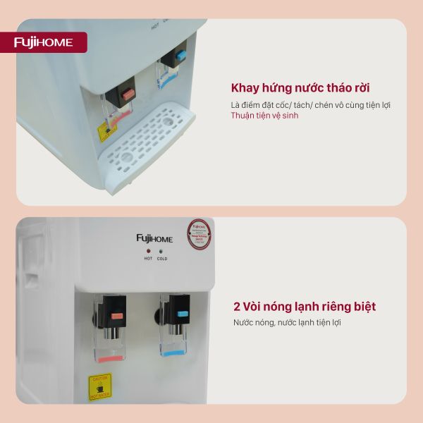 Cây nước nóng lạnh Fujihome WD201E để bàn