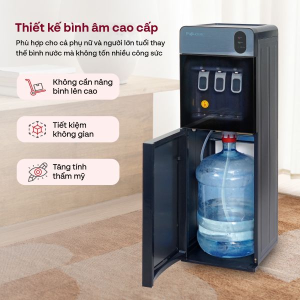 Cây nước nóng lạnh Fujihome WD210UE dễ thay thế bình nước