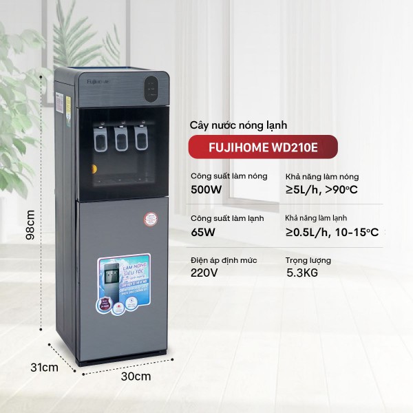 Cây nước nóng lạnh Fujihome WD210UE thông số kỹ thuật