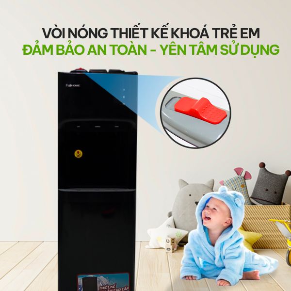 Cây nước nóng lạnh Fujihome WD606C có khoá vòi nóng