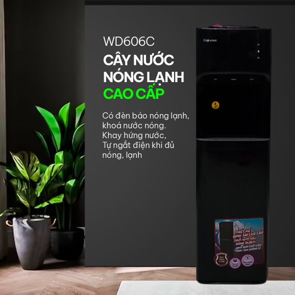 Cây nước nóng lạnh Fujihome WD606C thiết kế bình âm cao cấp