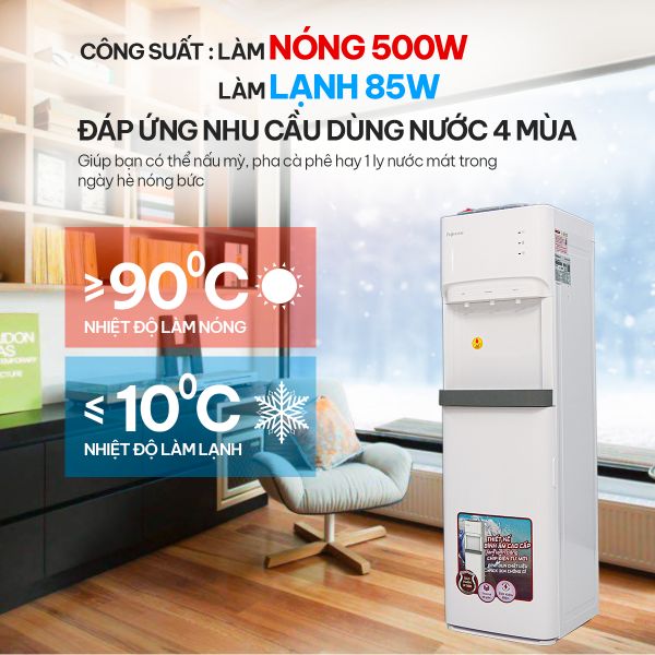 Cây nước nóng lạnh Fujihome WD606ES âm bình