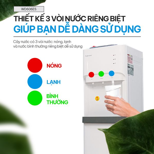 Cây nước nóng lạnh Fujihome WD606ES âm bình