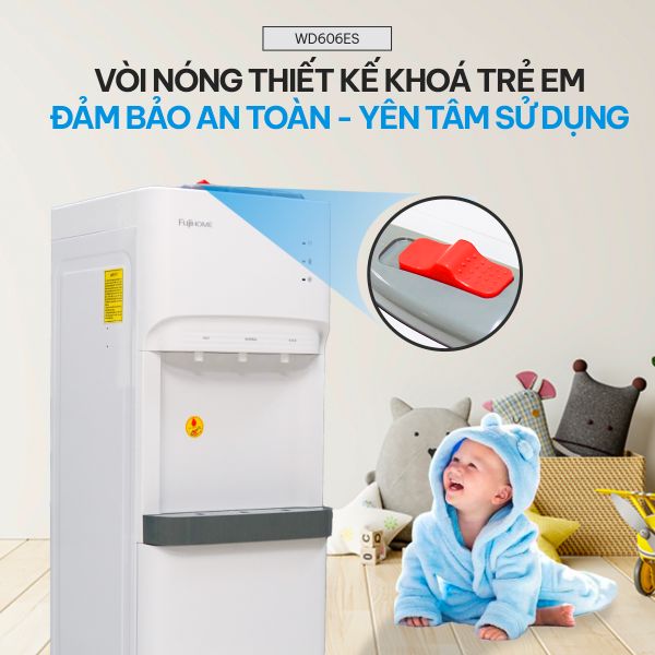 Cây nước nóng lạnh Fujihome WD606ES âm bình