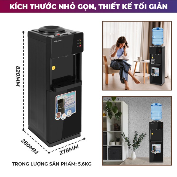 Cây nước nóng lạnh Fujihome WD61E úp bình