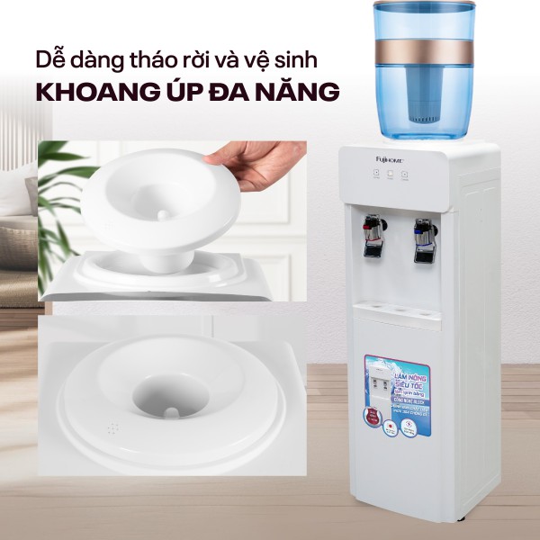 Cây nước nóng lạnh Fujihome WD676C úp bình