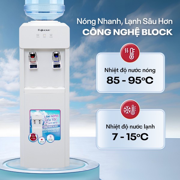 Cây nước nóng lạnh Fujihome WD676C úp bình