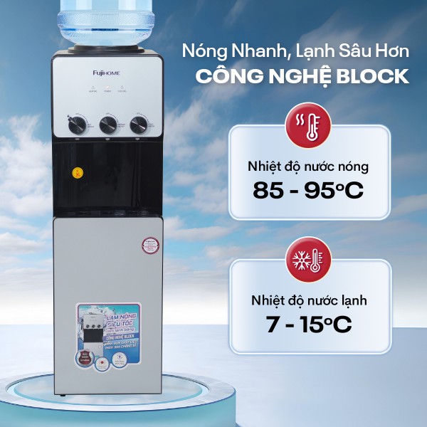Cây nước nóng lạnh Fujihome WD677C úp bình