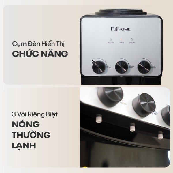Cây nước nóng lạnh Fujihome WD677C úp bình