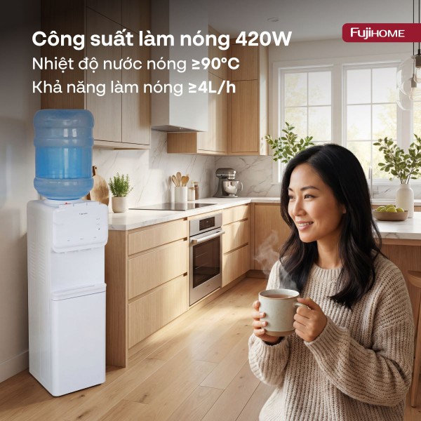 Cây nước nóng lạnh Fujihome WD91E úp bình