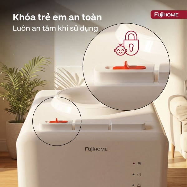 Cây nước nóng lạnh Fujihome WD91E úp bình