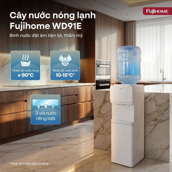 Cây nước nóng lạnh Fujihome WD91E úp bình
