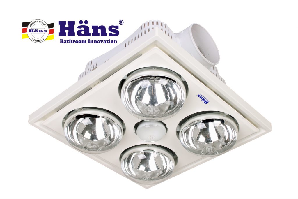 Đèn sưởi 4 bóng âm trần Hans H4B 4 bóng