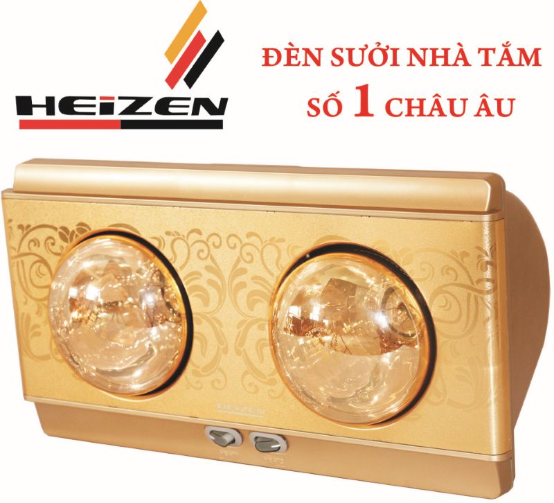 Đèn sưởi nhà tắm Heizen HE-2B 2 bóng vàng, 550W