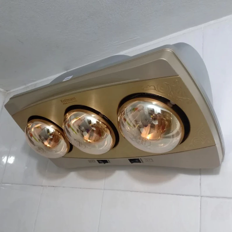 Đèn sưởi nhà tắm Kottmann K3BH 3 bóng vàng, 825W