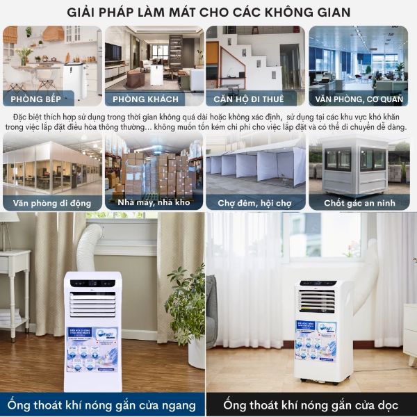 Điều hòa di động FujiE MPAC10 - 10000BTU ứng dụng