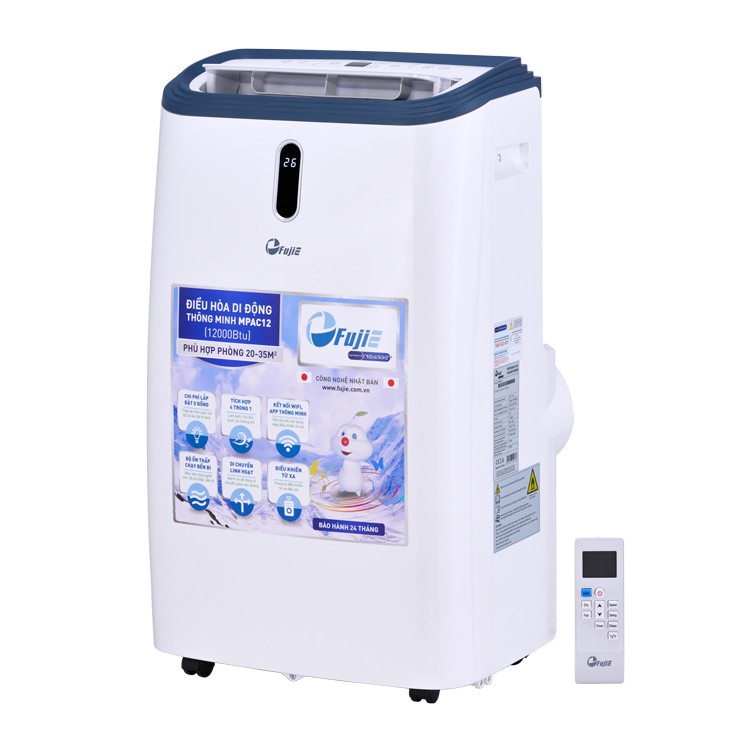 Điều hòa di động FujiE MPAC12 - 12000BTU, góc nghiêng trái