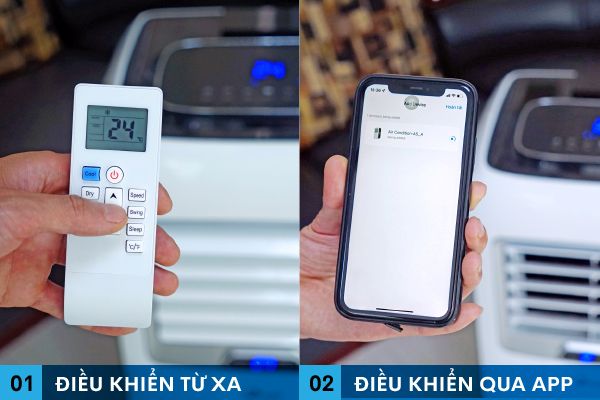 Điều hòa di động FujiE MPAC12B - 12000BTU, kết nối wifi
