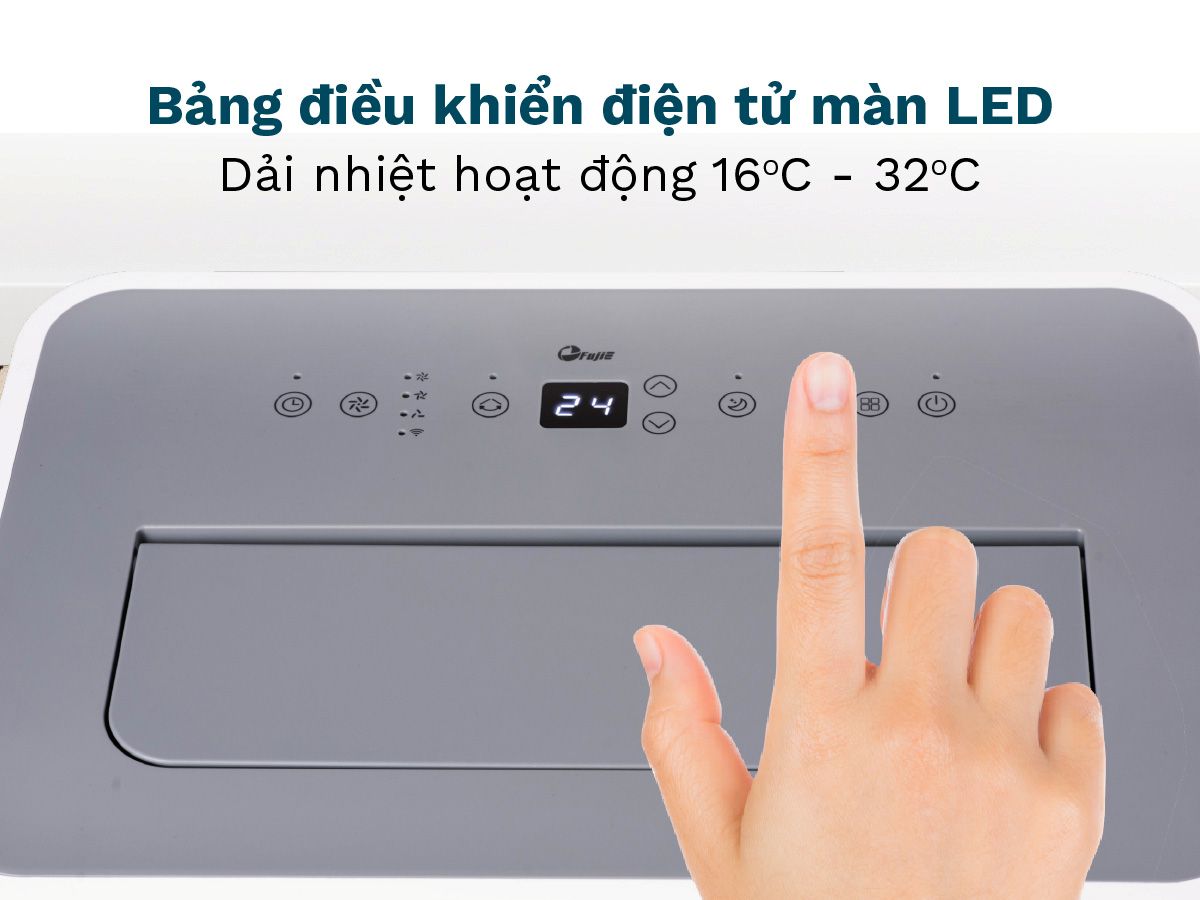 Điều hòa di động FujiE MPAC14 bảng điều khiển