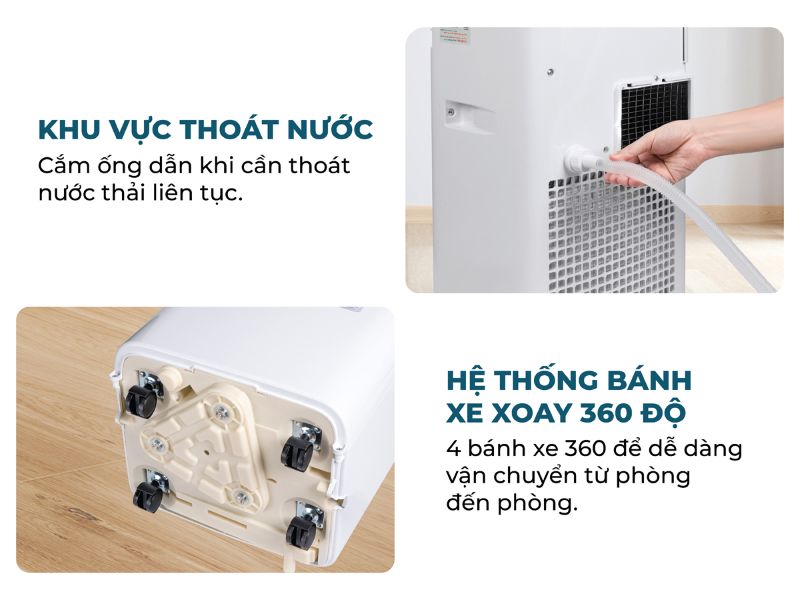 Điều hòa di động FujiE MPAC7 - 7000BTU, kết nối wifi