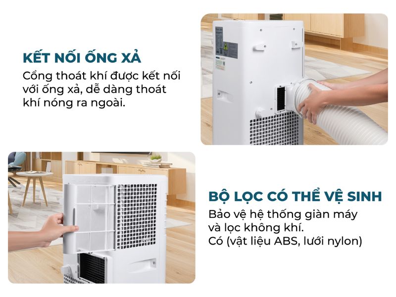 Điều hòa di động FujiE MPAC7 - 7000BTU, kết nối wifi