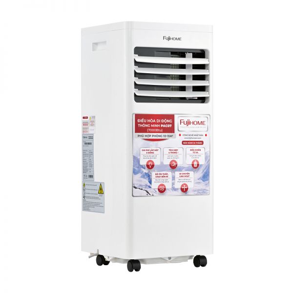 Điều hòa di động Fujihome PAC07 - 7000BTU góc nghiêng phải
