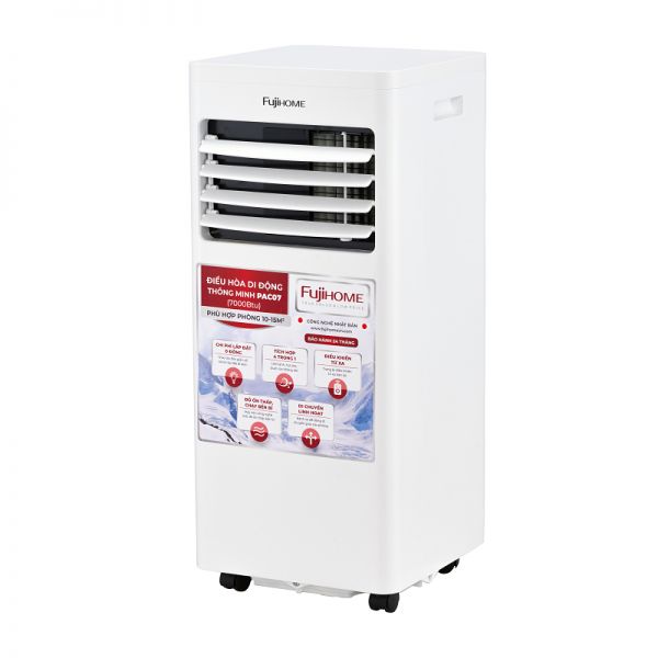 Điều hòa di động Fujihome PAC07 - 7000BTU góc nghiêng trái