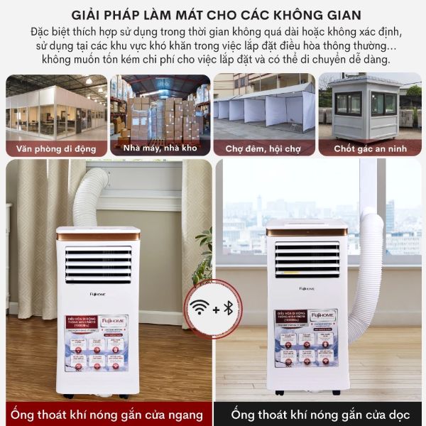 Điều hòa di động Fujihome PAC10 - 10000BTU, kết nối wifi