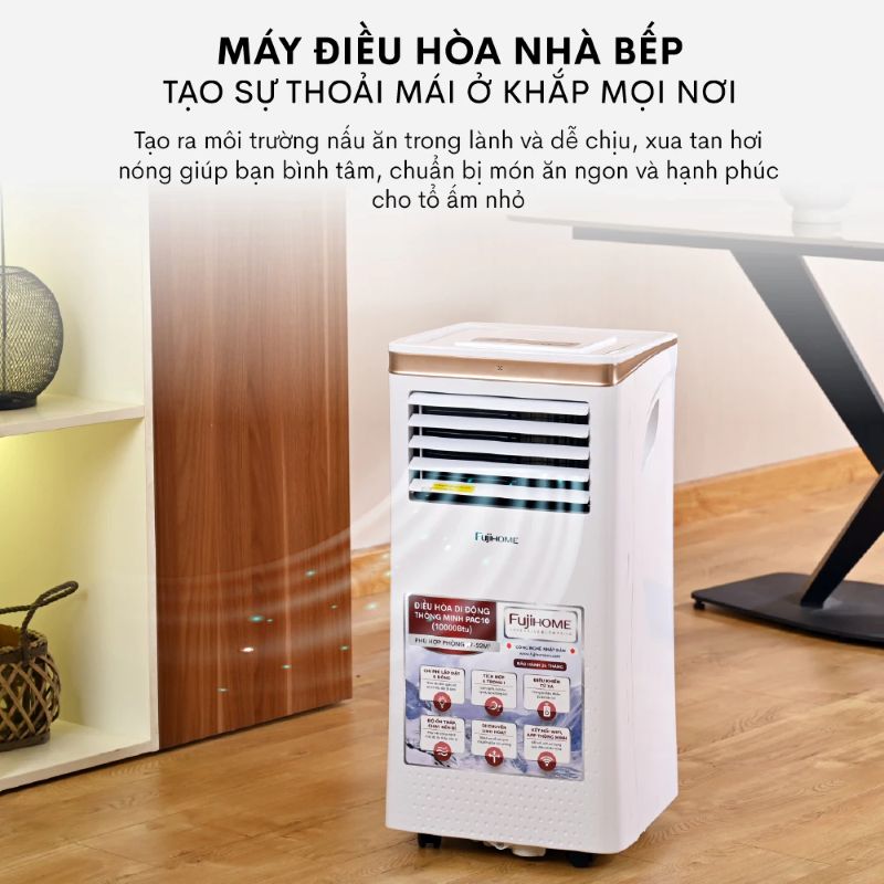 Điều hòa di động Fujihome PAC10 - 10000BTU, kết nối wifi