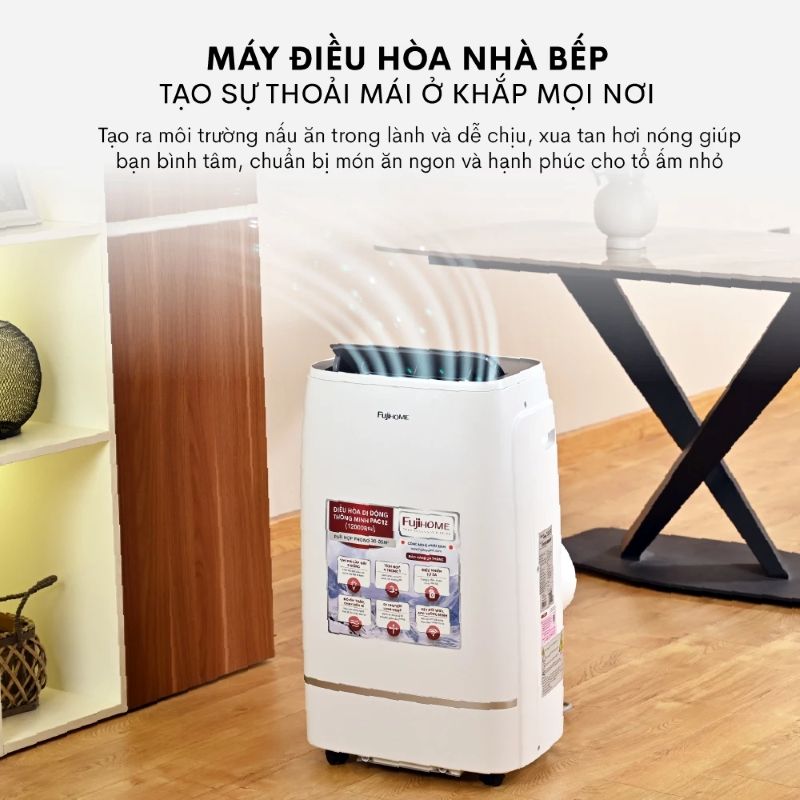Điều hòa di động Fujihome PAC12 - 12000BTU, kết nối wifi