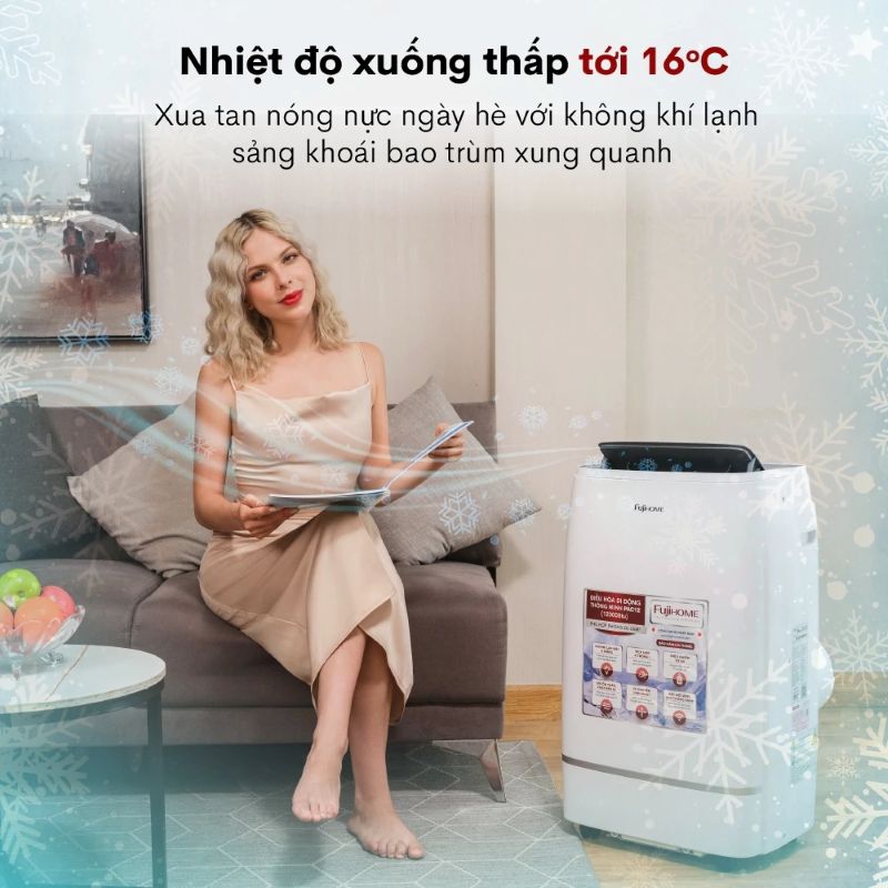 Điều hòa di động Fujihome PAC12 - 12000BTU, kết nối wifi