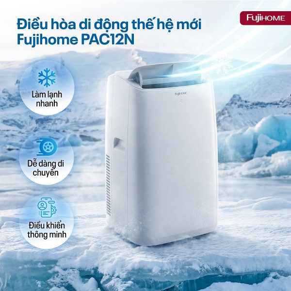 Điều hòa di động Fujihome PAC12N - 12000BTU, kết nối wifi thế hệ mới