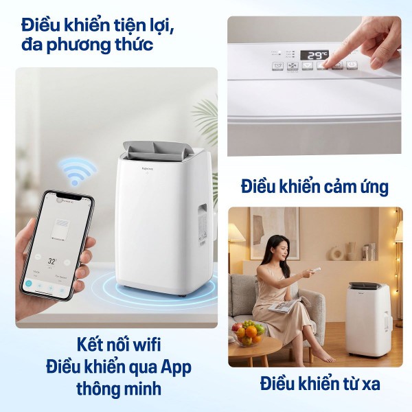 Điều hòa di động Fujihome PAC12N - 12000BTU, kết nối wifi