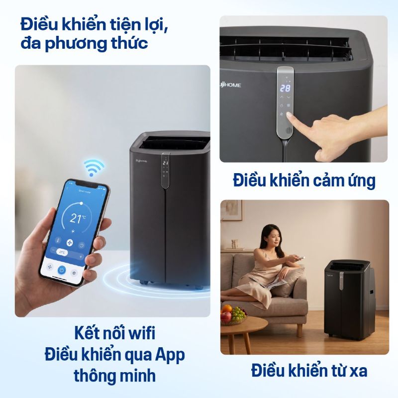 Điều hòa di động Fujihome PAC12PRO - 12000BTU, kết nối wifi