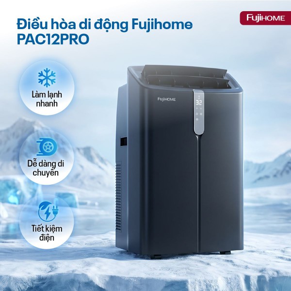Điều hòa di động Fujihome PAC12PRO - 12000BTU, kết nối wifi