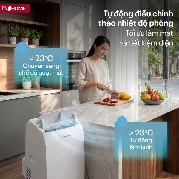 Điều hòa di động Fujihome PAC14N chế độ tự động