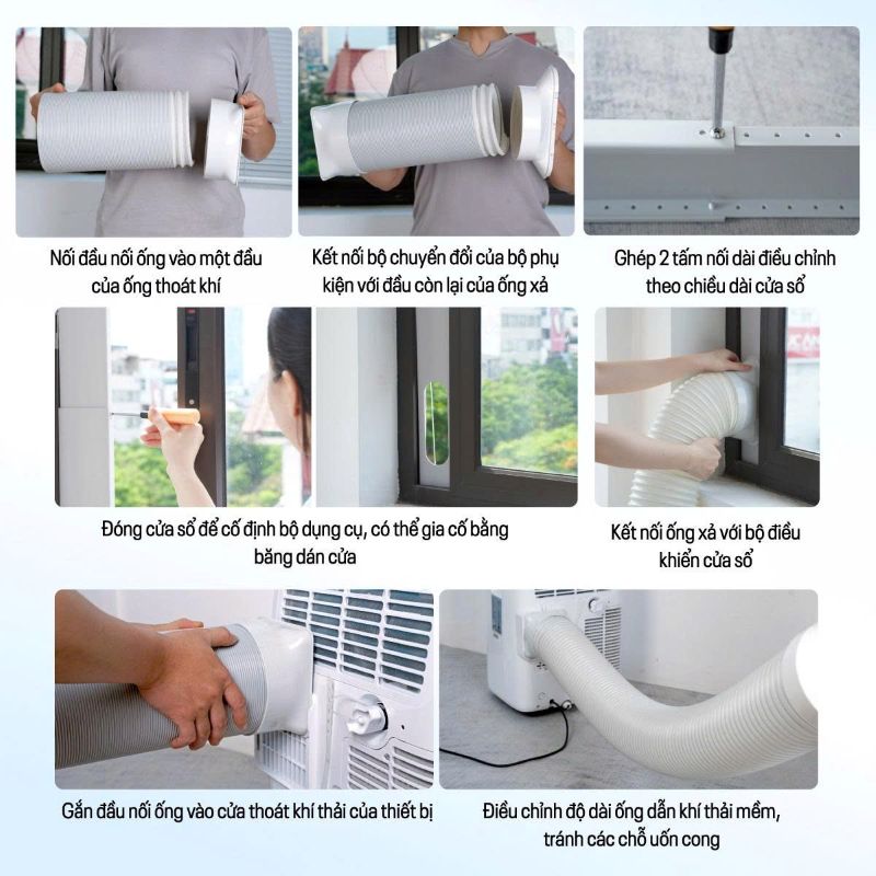Điều hòa di động Fujihome PAC14N lắp ống khí nóng