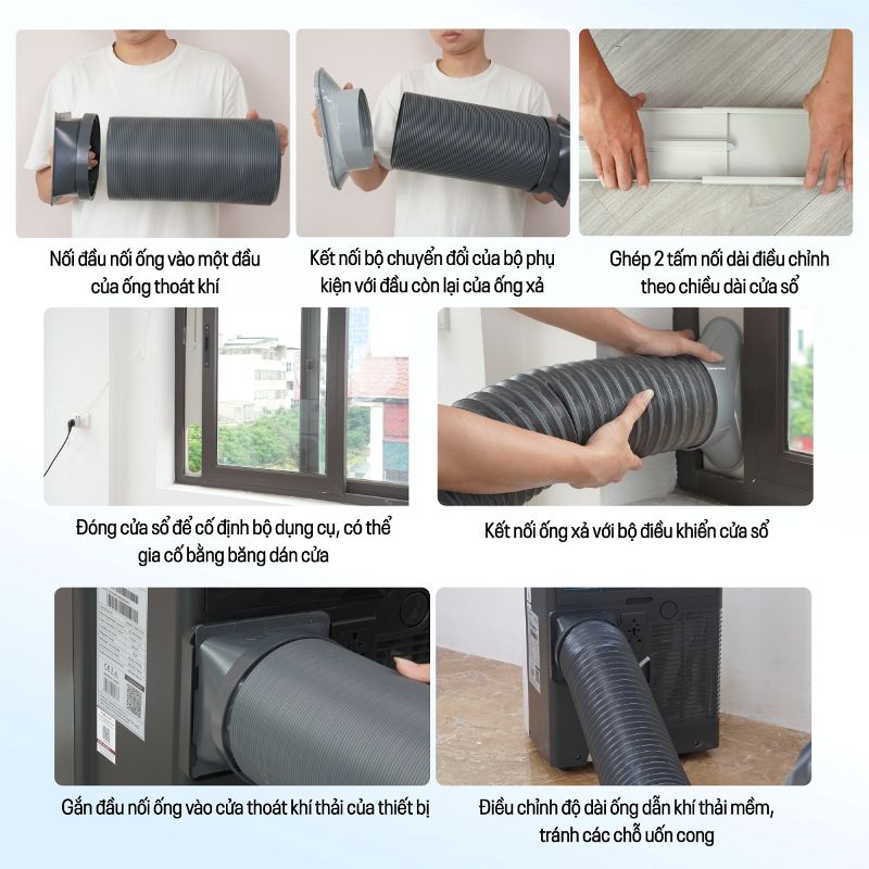 Điều hòa di động Fujihome PAC14PRO lắp ống khí nóng