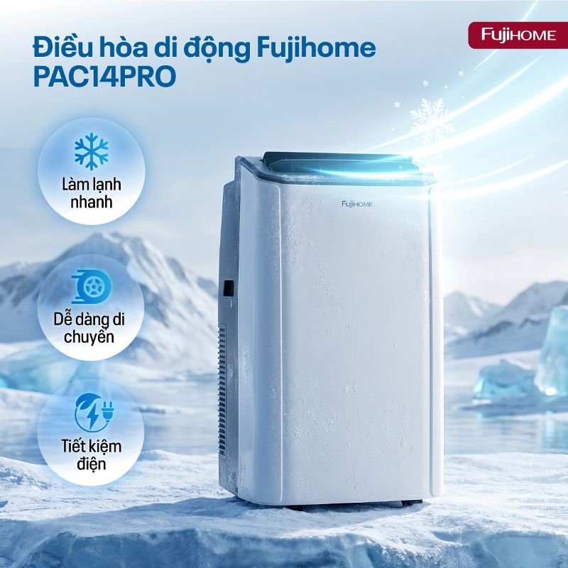 Điều hòa di động Fujihome PAC14PRO inverter 3 trong 1