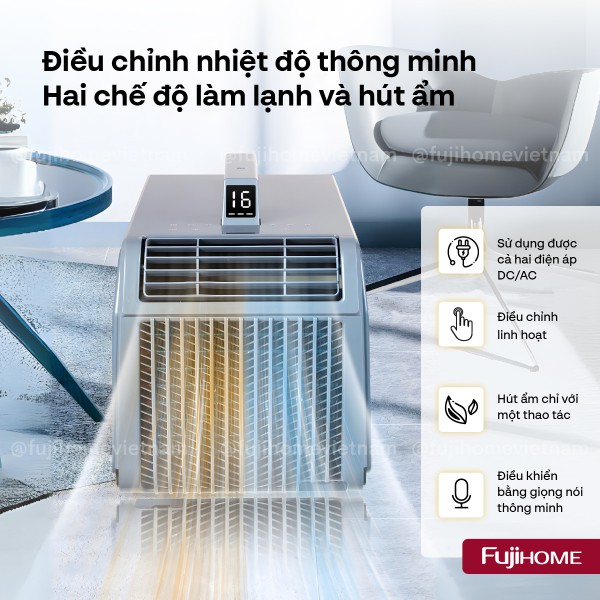 Điều hòa mini di động Fujihome PAC06-PRO điều chỉnh nhiệt độ