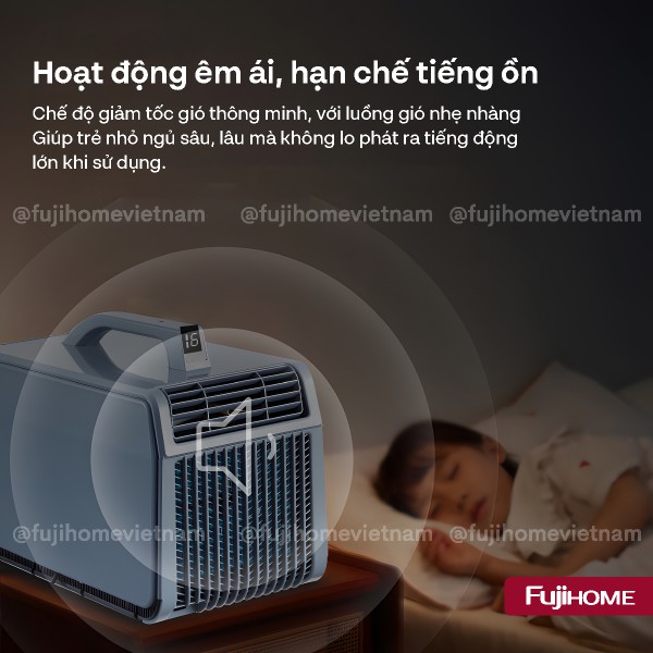 Điều hòa mini di động Fujihome PAC06-PRO hoạt động êm ái
