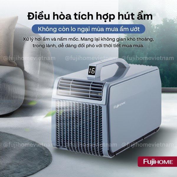 Điều hòa mini di động Fujihome PAC06-PRO tích hợp hút ẩm